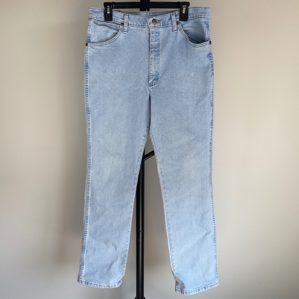 Wrangler Mens Straight Leg Jeans Light Wash Denim 35x34 10936AFGH A001 4020